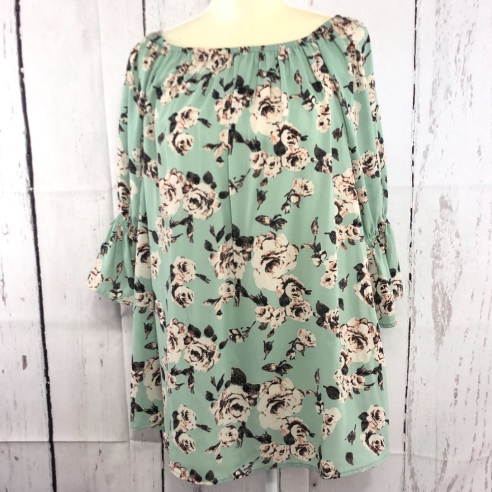 AUDREY3+1 QUARTER SLEEVE SIZE M, FLORAL PRINT